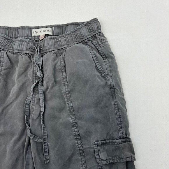 Knox Rose Womens Cargo Jogger Pants Drawstring Gray Size XS Lightweight - Picture 3 of 9